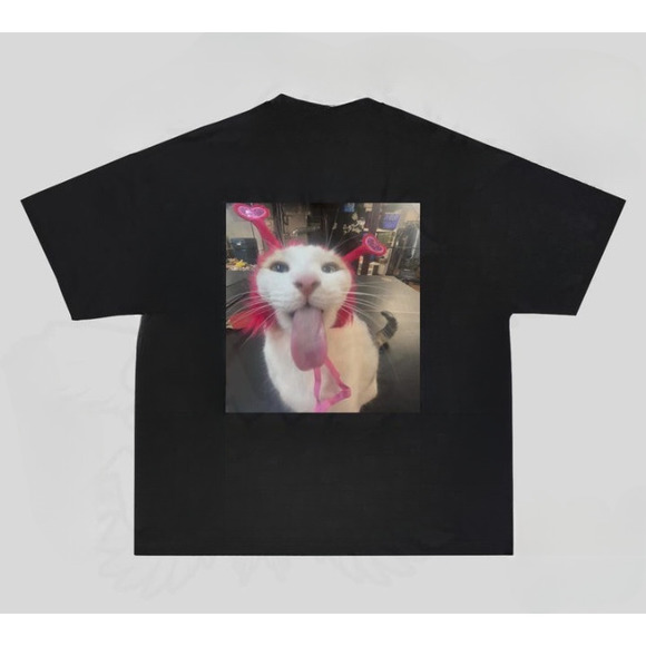 JomyDan Other - Very Freaky Cat T-Shirt, Funny Cat Licking Shirt, Cat Meme Shirt